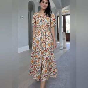 ✨Reformation Multicolor Floral Open Back Lenin Maxi Dress✨